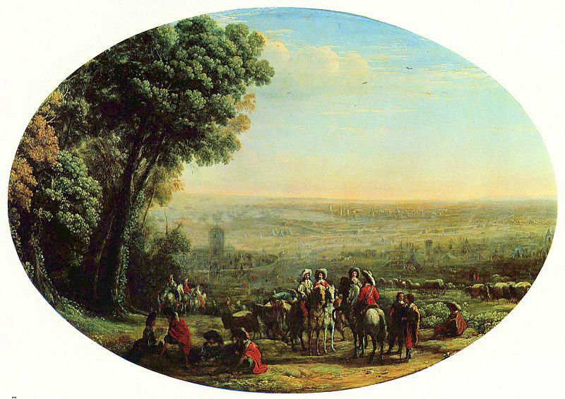 Claude Lorrain Belagerung von La Rochelle durch die Truppen Ludwigs XIII., Oval